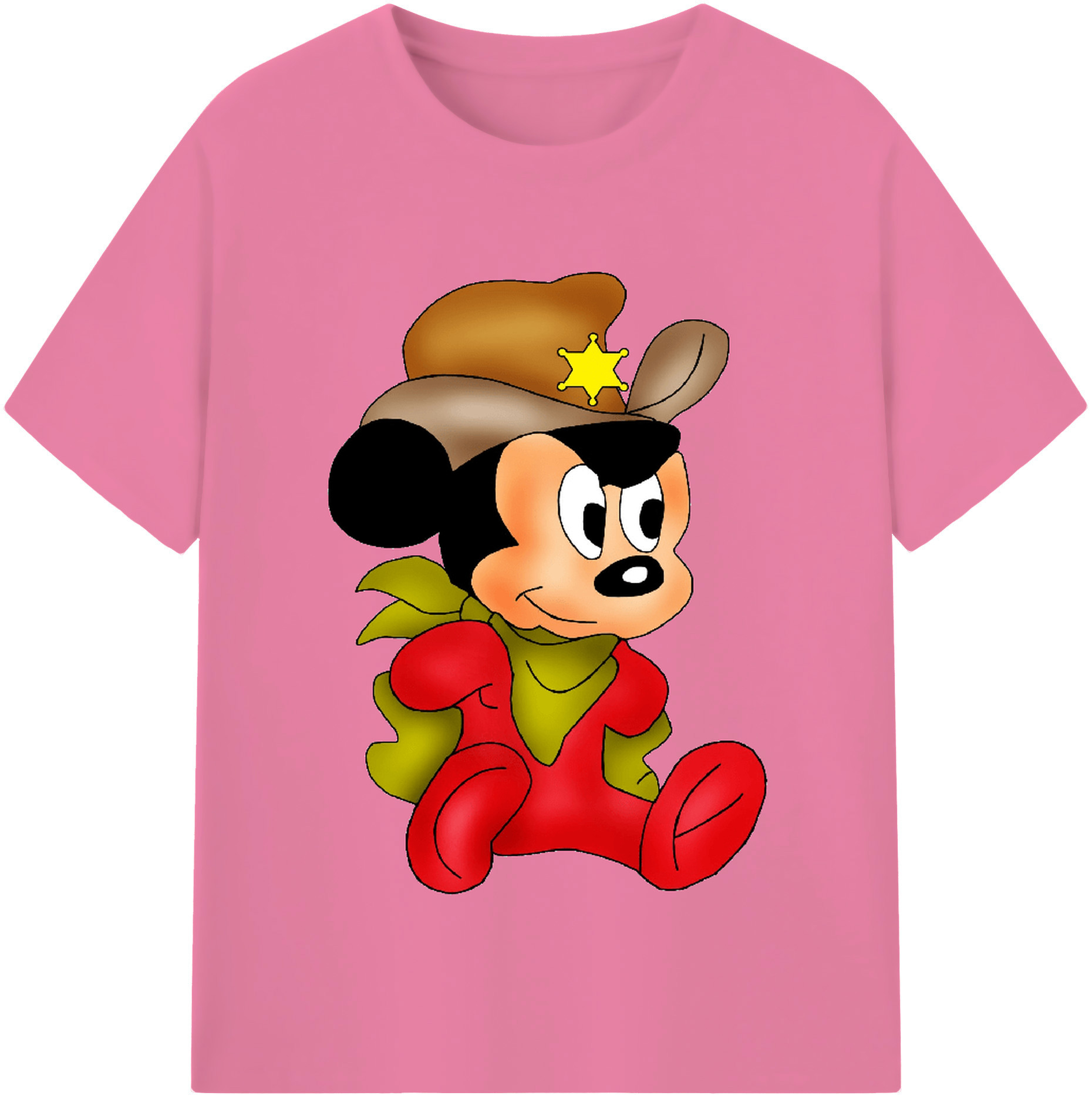 （画像用） ミッキーマウス Mickey Mouse 綿100％半袖Tシャツ（フロントプリント）
